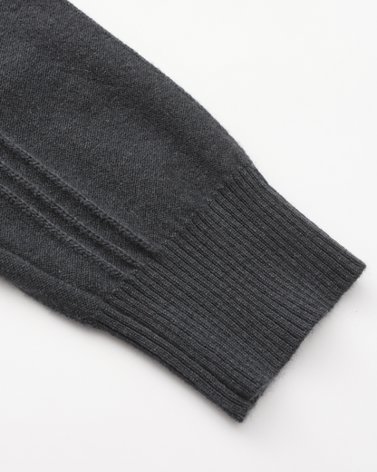 100% Cashmere Ribbed Half Zip